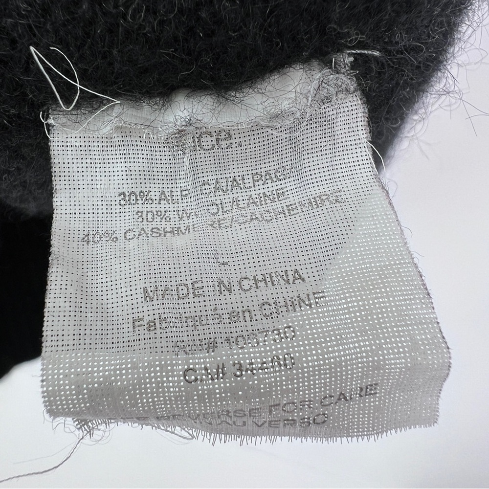 Vince sweater Alpaca Wool Cashmere‎ Cowl Neck Short Sleeve L black - Picture 4 of 10